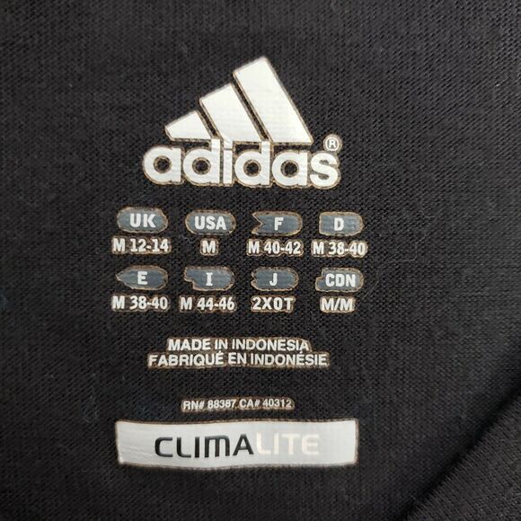 Adidas Clima Lite Women's T-Shirt Size Medium Black Short Sleeve Logo Fitted - Picture 7 of 9